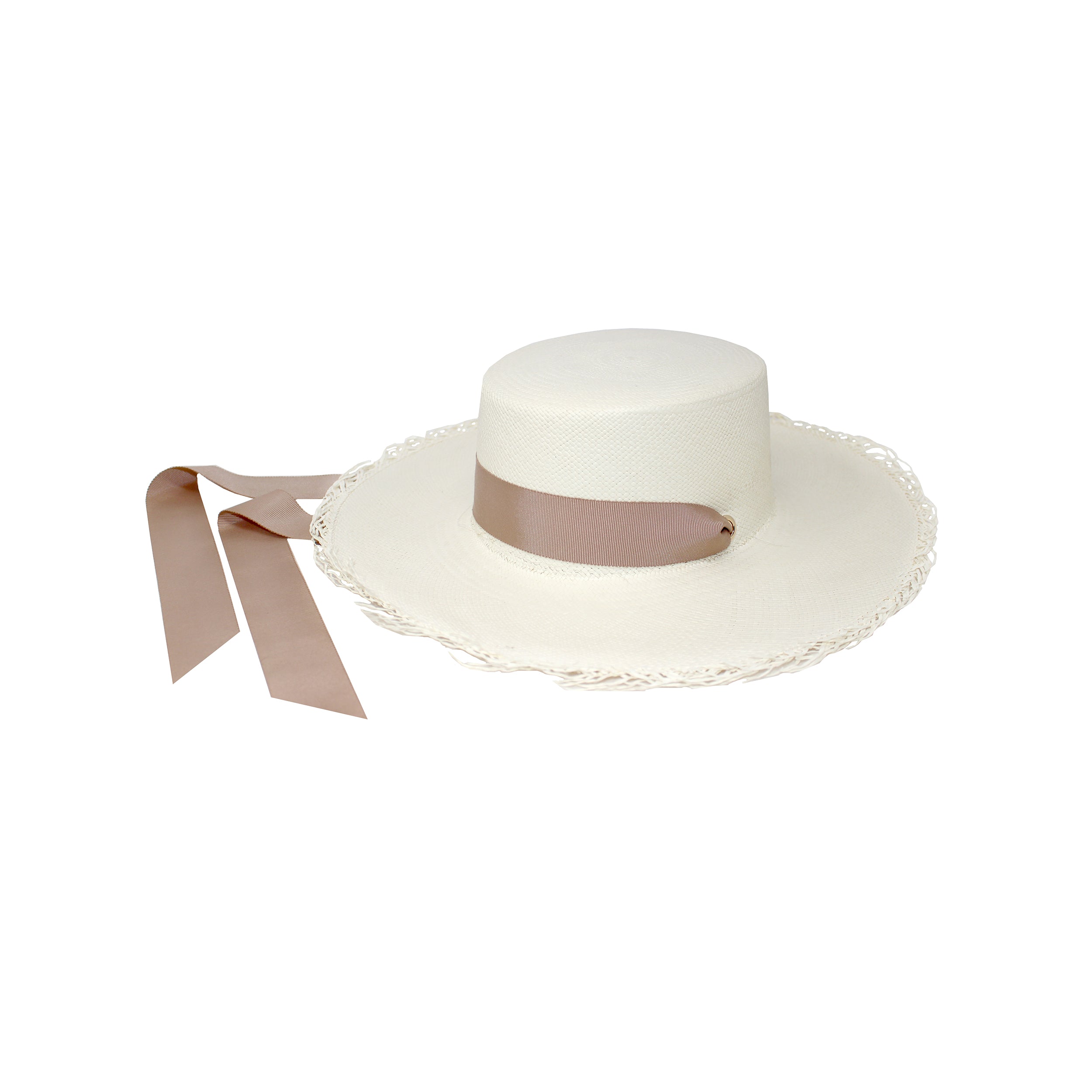 Chapeau en cuir cordovan à long bord
