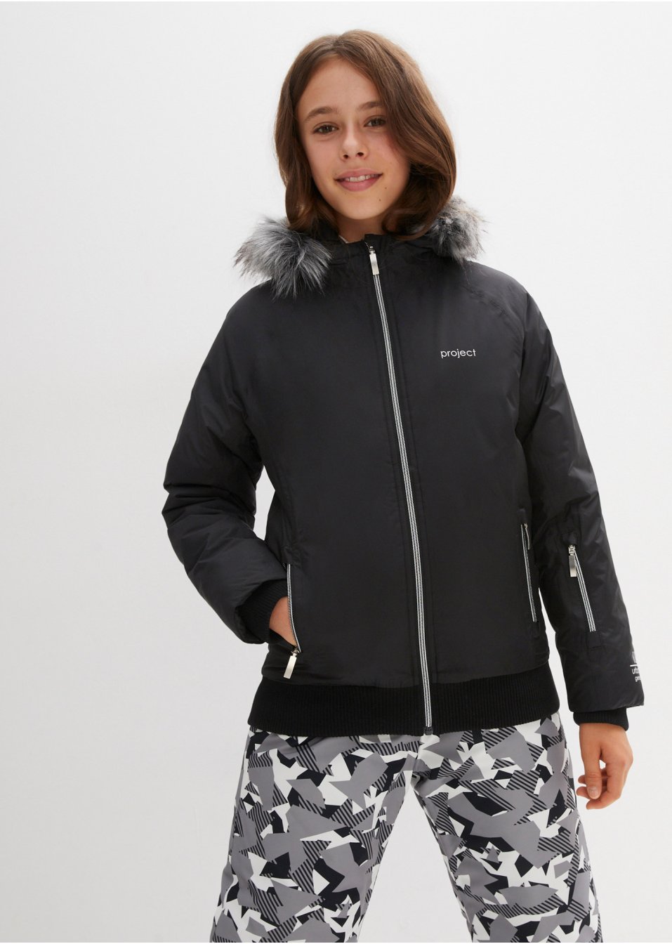 Veste de ski fille, imperméable et coupe-vent