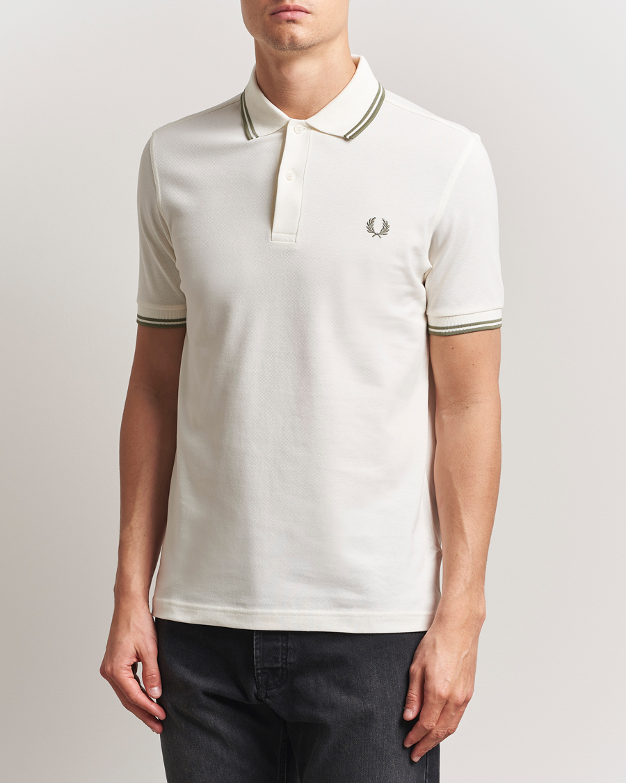 Fred Perry Twin Tipped Polo Shirt Light Ecru