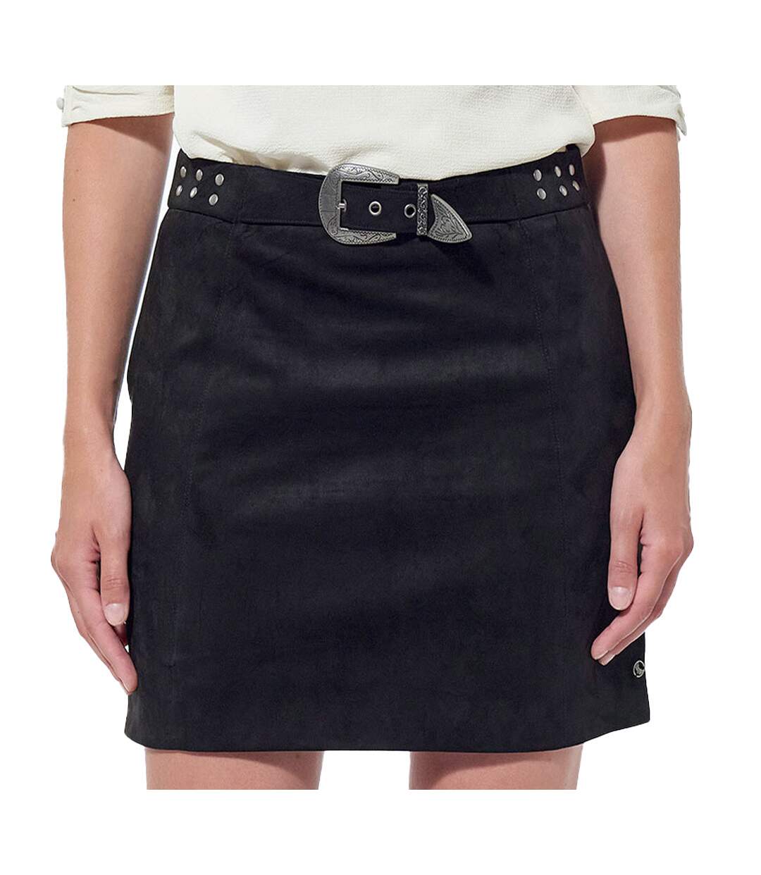 Jupe Noir Suédine Femme Kaporal Veniz