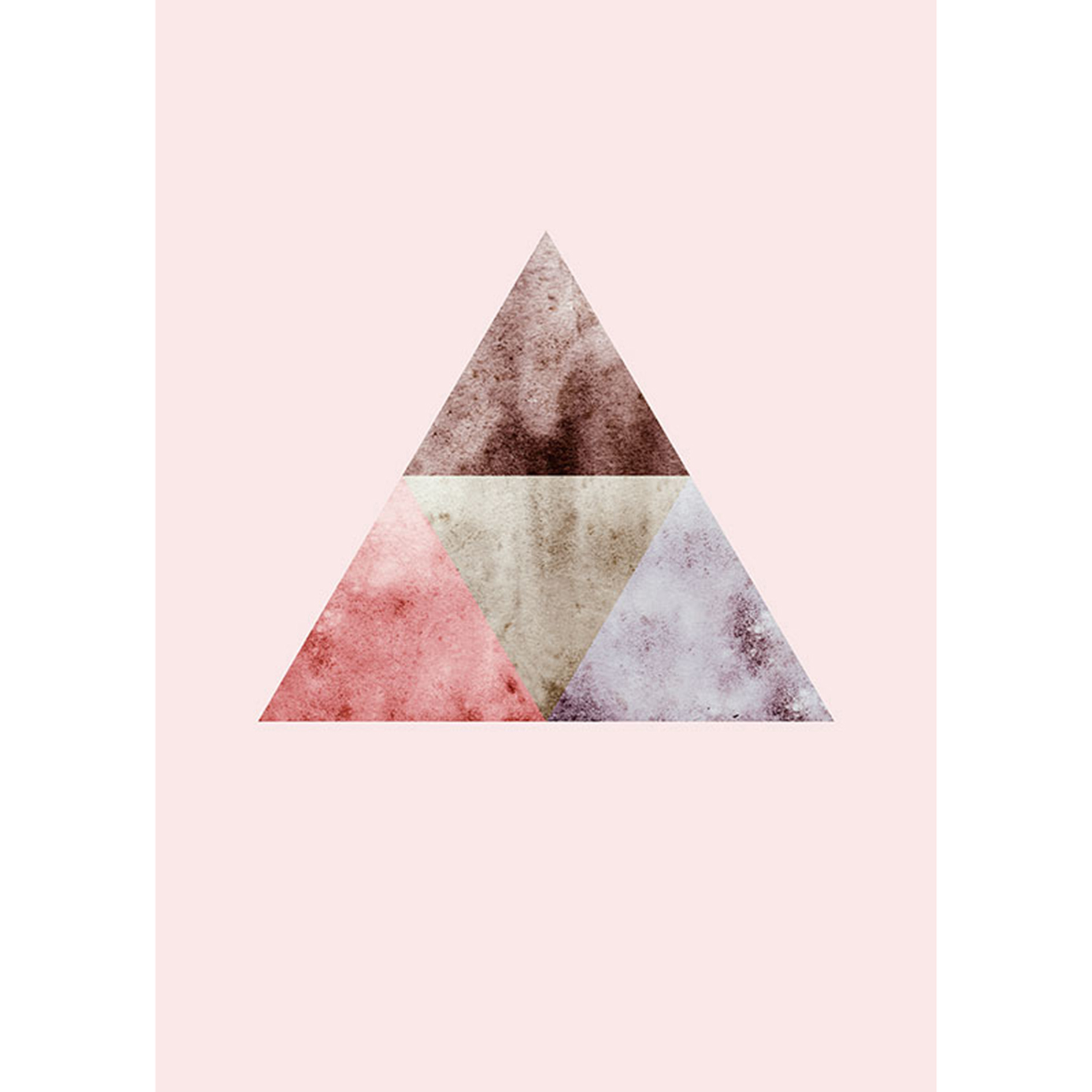 Wandbild TRIANGLES TOP RED - 50x70 cm