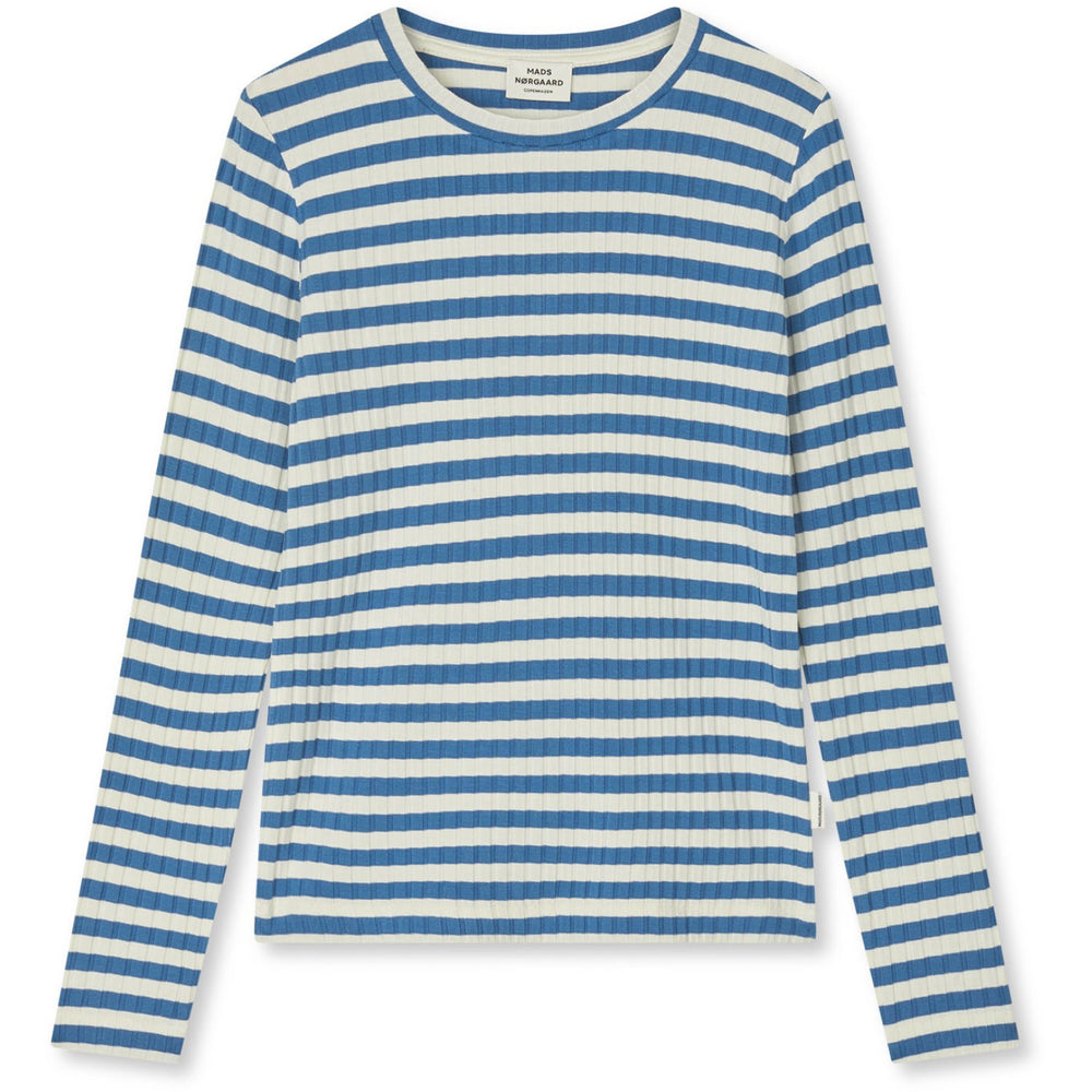 Køb Mads Nørgaard Vanilla Ice/Bright Cobalt 5X5 Classic Stripe Talika Top