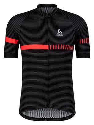 Maillot Manches Courtes Odlo Performance Alpes Noir/Rouge
