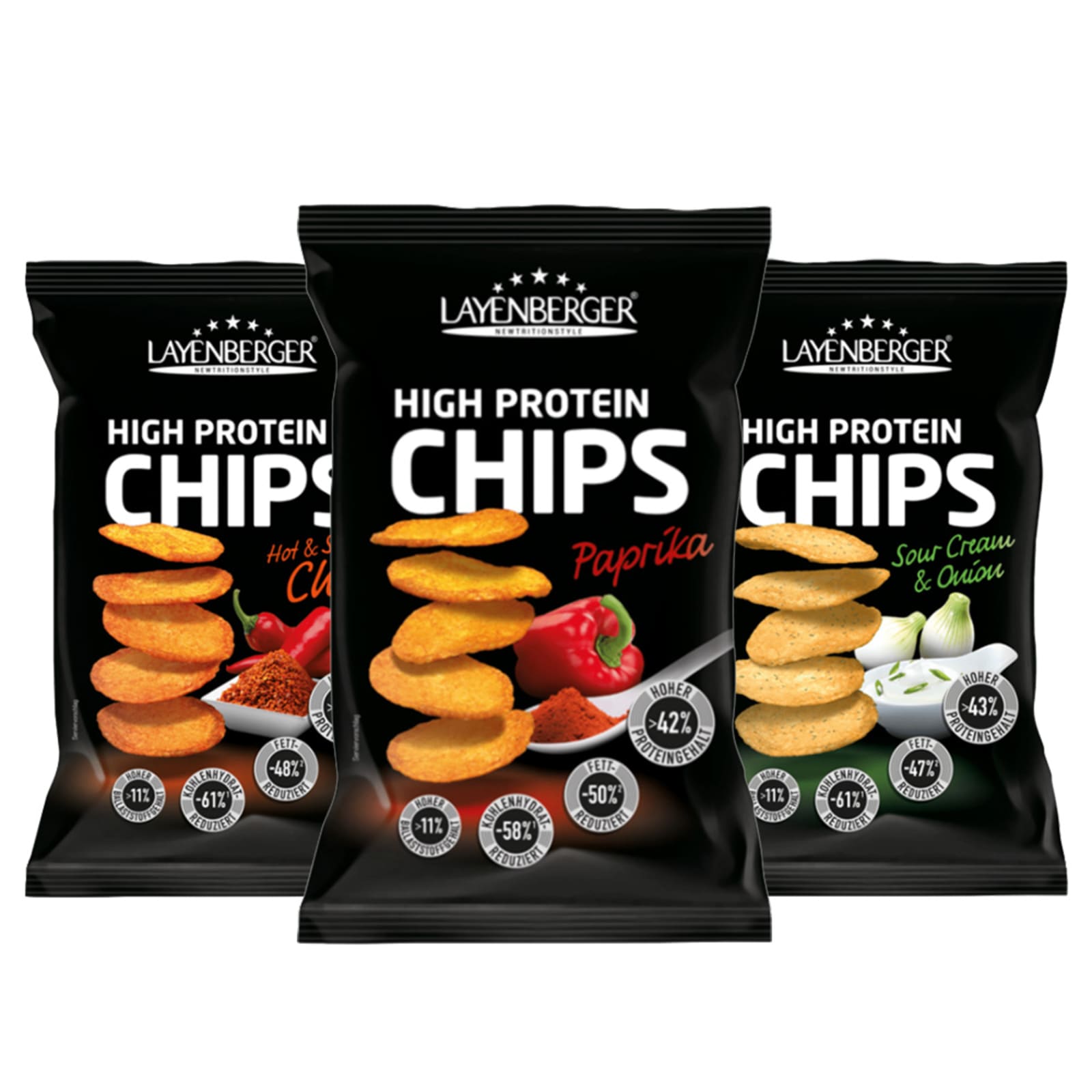 3 x High Protein Chips Mixed (3x75g)