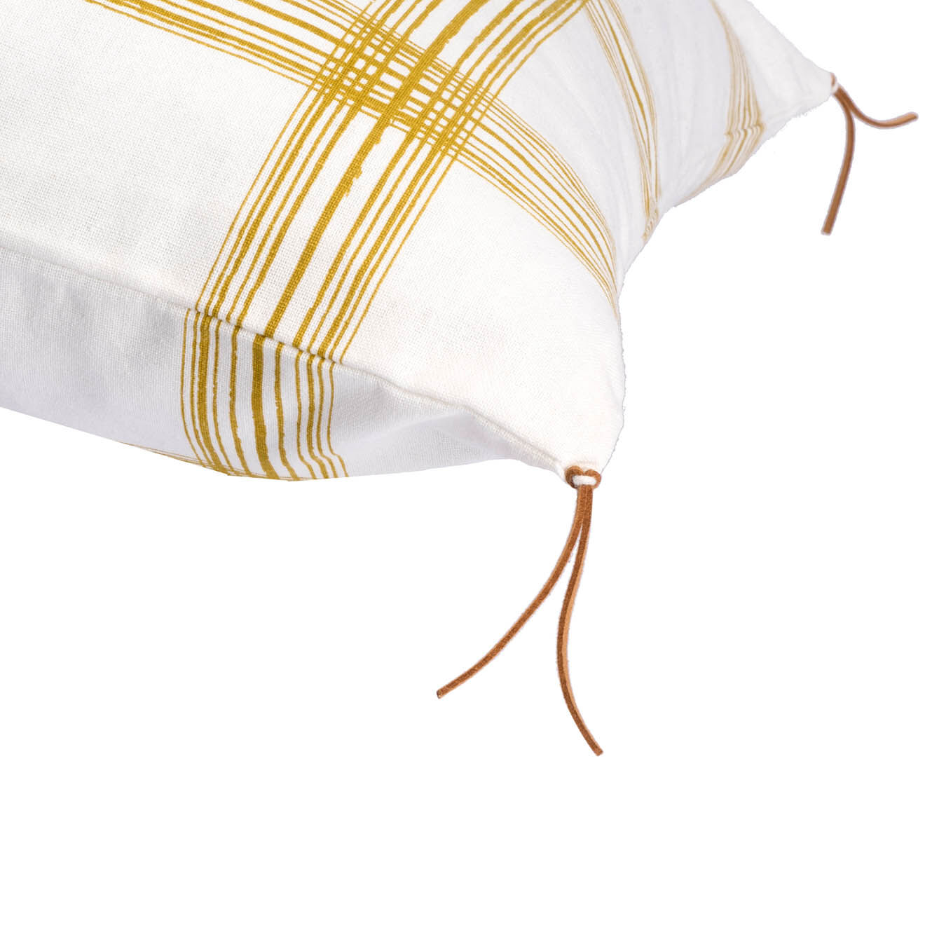 Febronie Housse de coussin Madras jaune - 50x50 cm