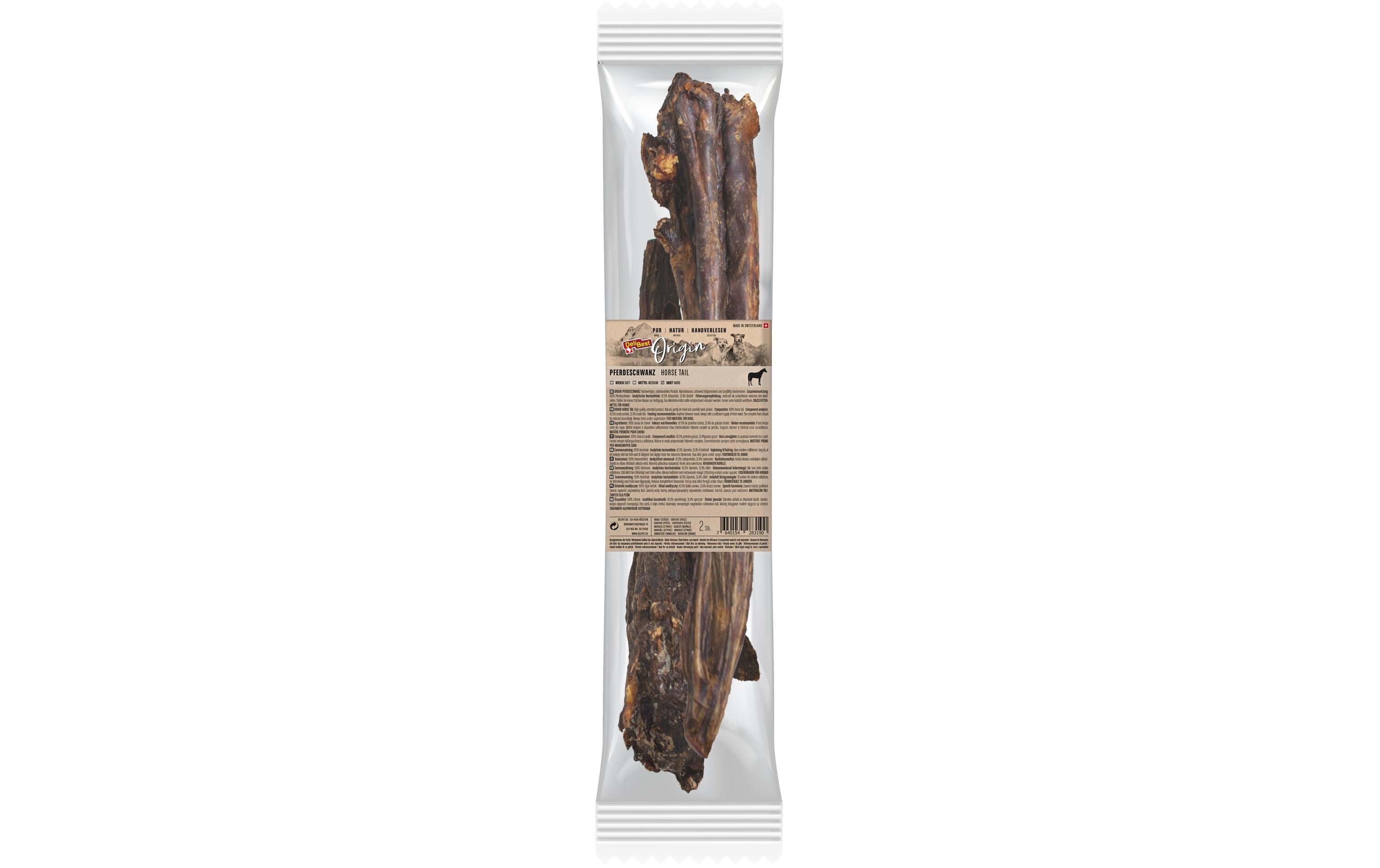 Kausnack Origin Pferdeschwanz 20 cm, 2 Stk.Luftgetrockneter Kauartikel für Hunde