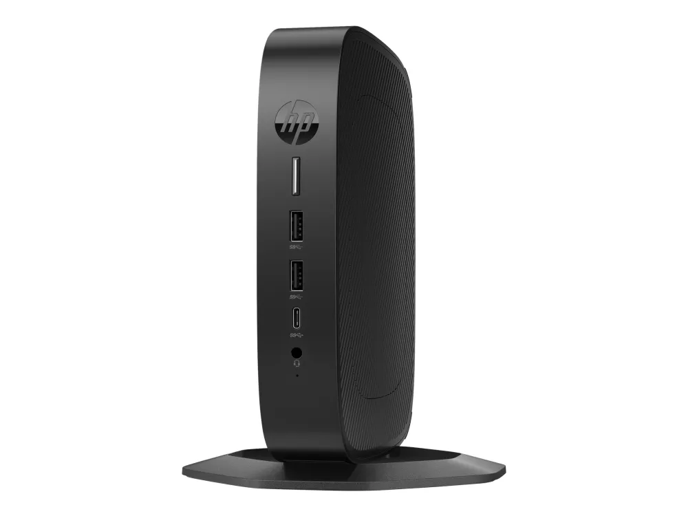 HP Elite t655 - Tynd klient - SFF 1 x Ryzen Embedded R2314 / op til 3.5 GHz - RAM 8 GB - flash 32 GB - eMMC - Radeon Graphics - Gigabit Ethernet, Bluetooth 5.2, IEEE 802.11ax (Wi-Fi 6) - HP ThinPro - skærm: ingen
