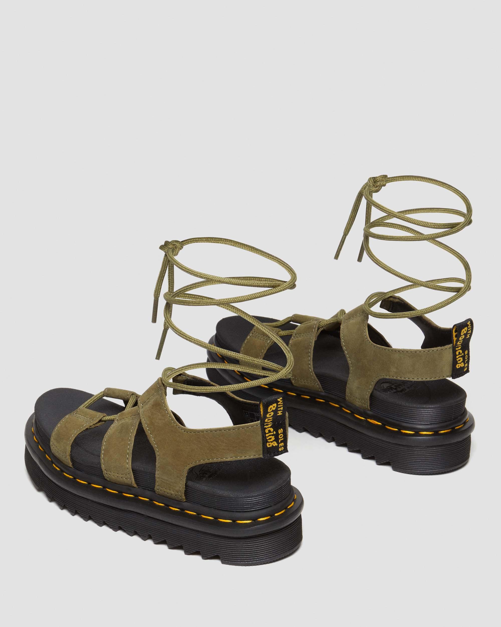 Nartilla Tumbled Nubuck Leder Gladiatorsandalen