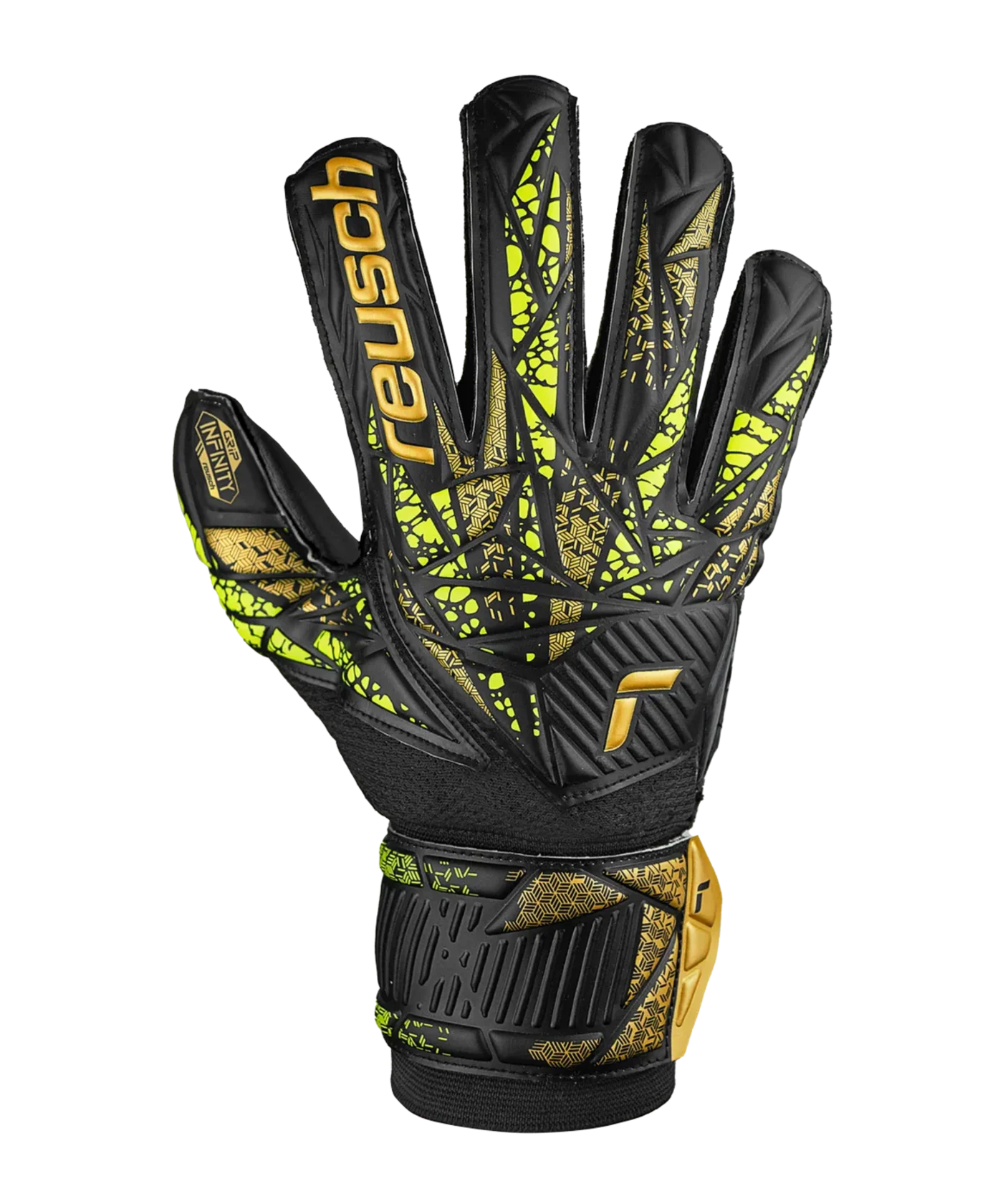 Reusch Attrakt Infinity Finger Support TW-Handschuhe Night Spark 2024 Schwarz F7739