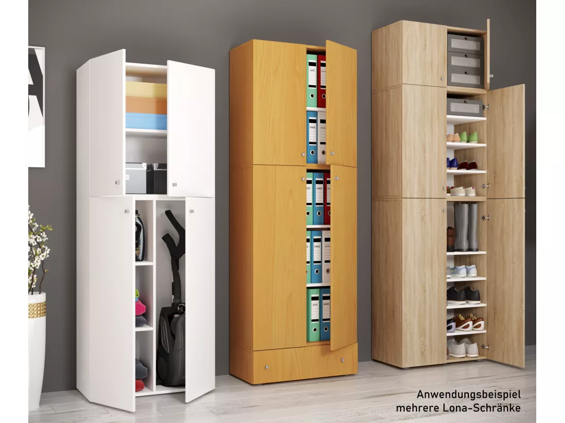 Armoire à balais en bois Armoire de nettoyage Lona SA