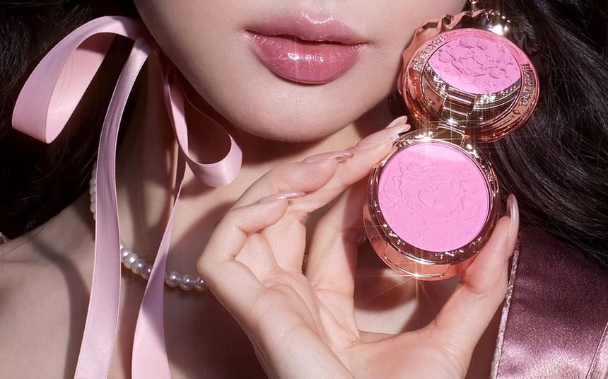 Flower Knows - Violet Strawberry Rococo Embossed Blush - G02