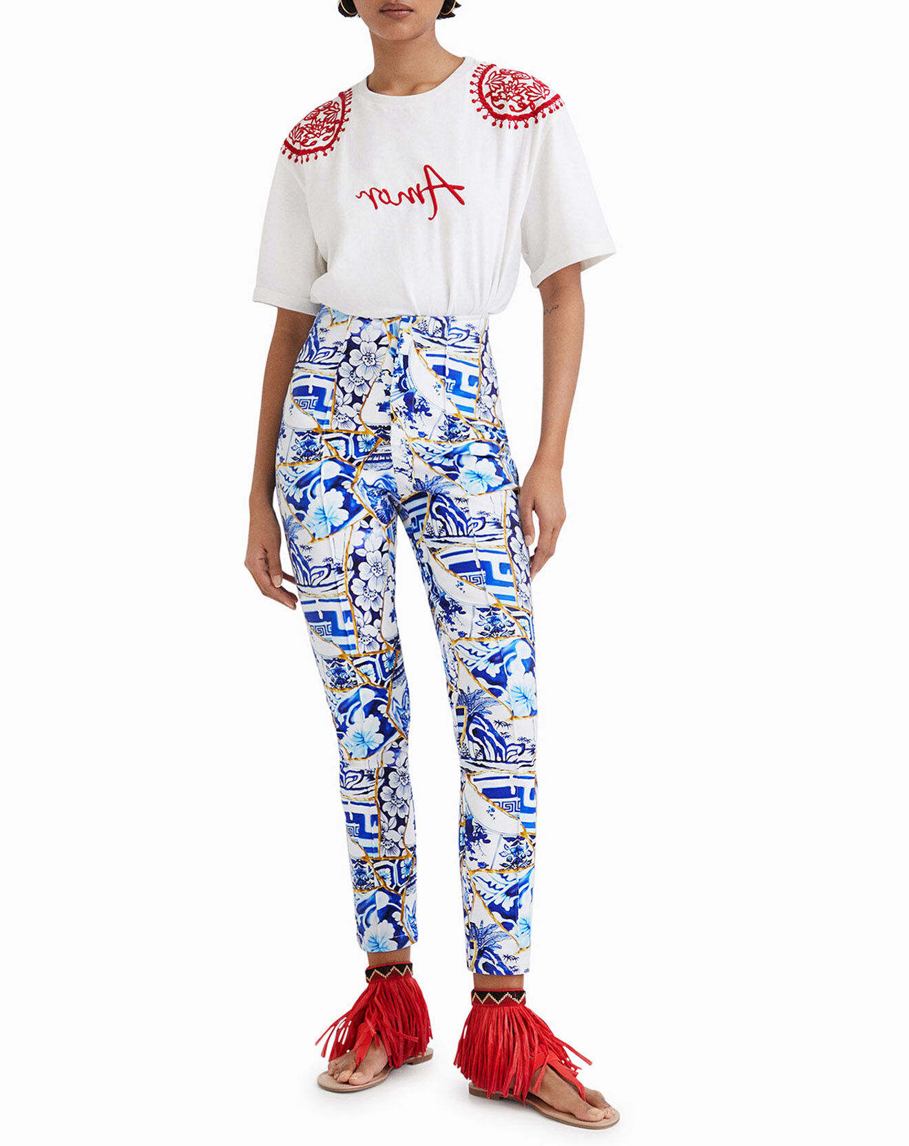 Desigual Pantalon Serena bleu
