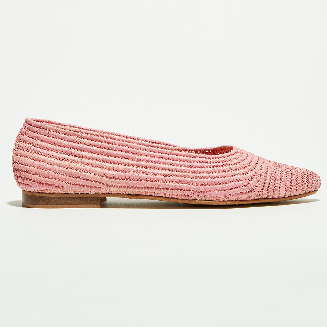 Quartier Latin Ballerines en Raphia roses