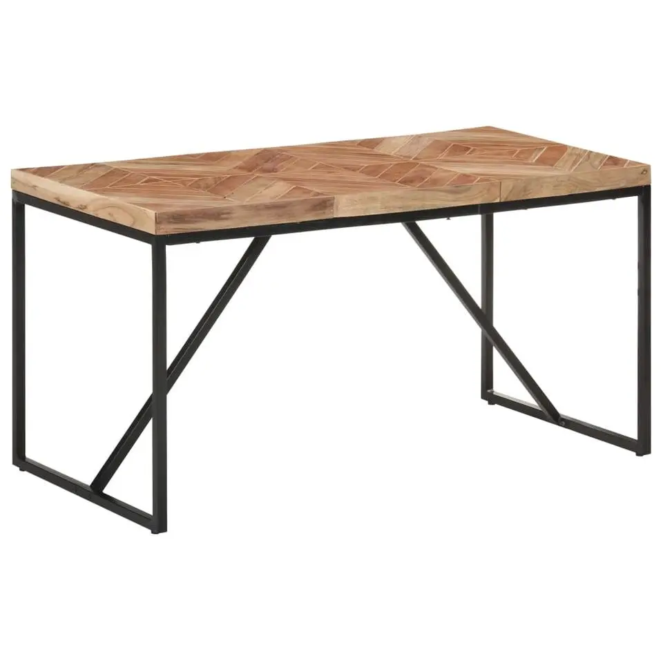 vidaXL Eettafel - Rechthoekige tafel - Massief acaciahout&mangohout - 140x70 cm