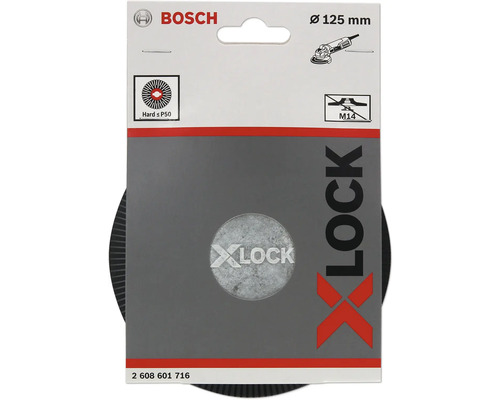 Achterplaat 125 mm hard, X-LOCK-bevestiging