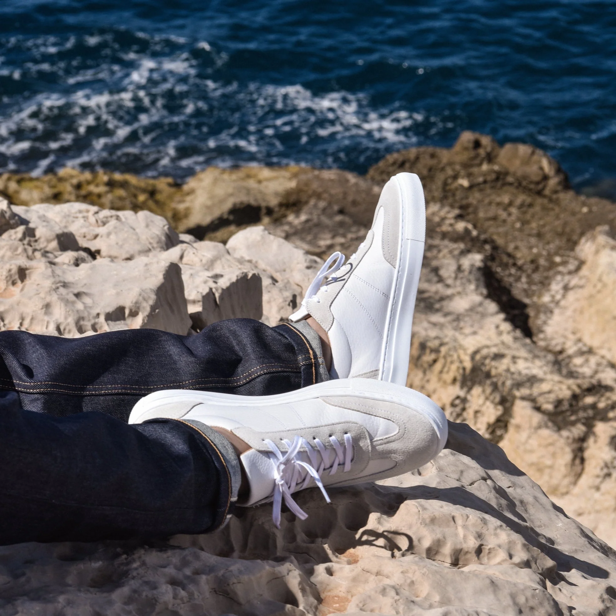 Kean-Sneakers / Basket en cuir blanc
