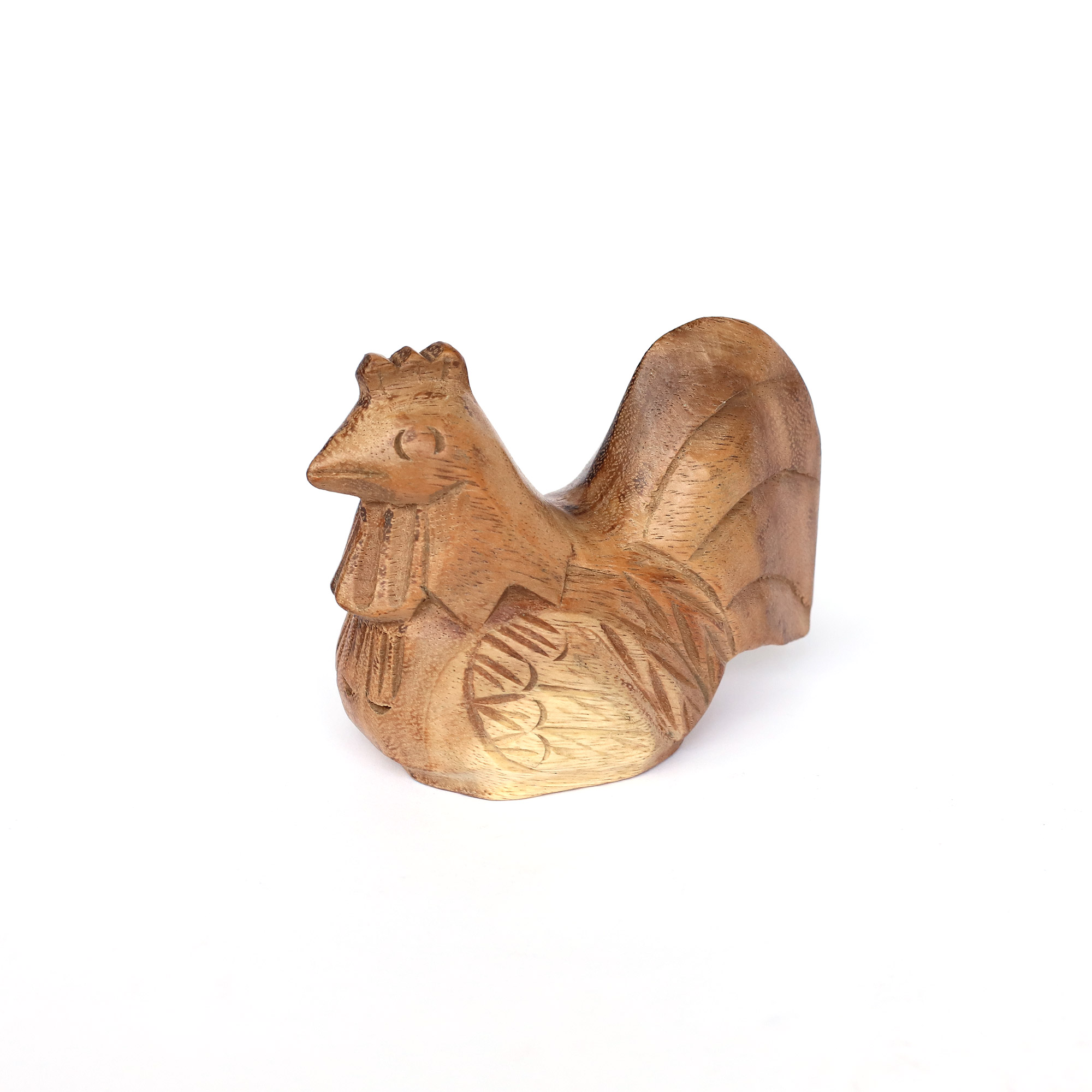 Massivholz-Figur 'Henne', natur, H 10 cm, B 15 cm, L 8 cm von fischer's lagerhaus