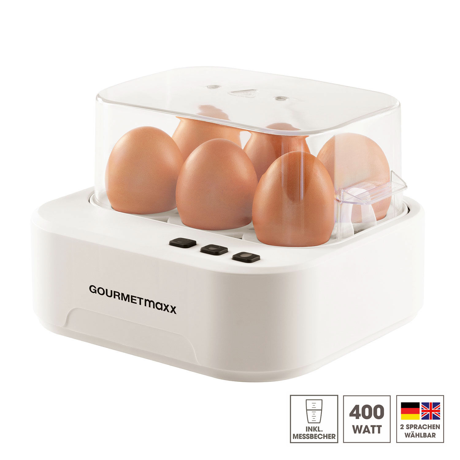 Gourmetmaxx Eierkocher für 1 bis 6 Eier