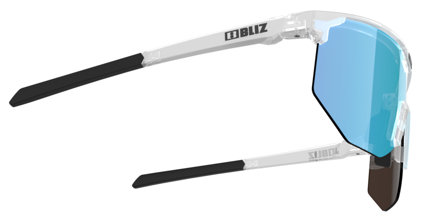 Bliz Hero Cykelbriller Transparent Hvid med Blå Linse