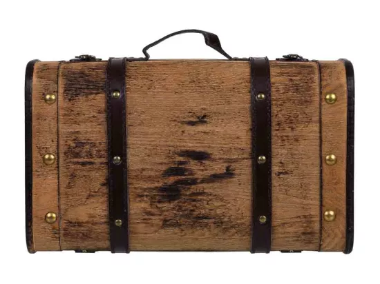 Valise en bois marron 38x23x13
