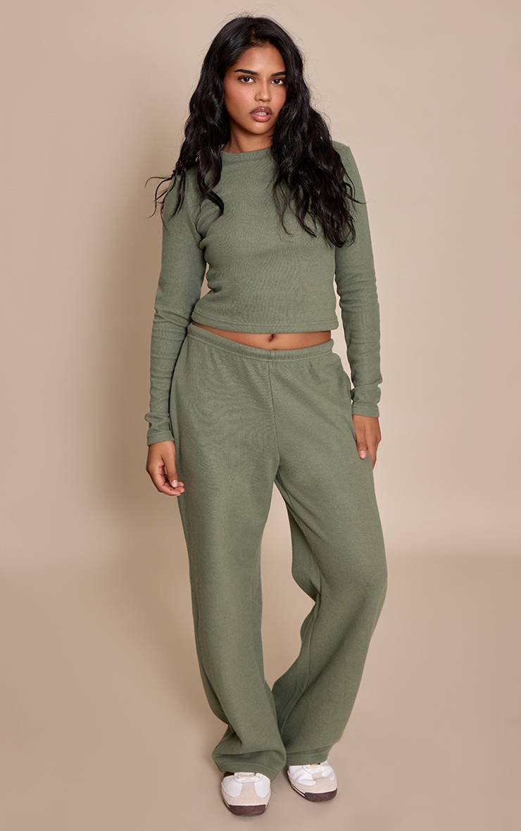 Vert Turquoise Pantalon Petite Taille Basse À Cordon De Serrage Ultra Doux