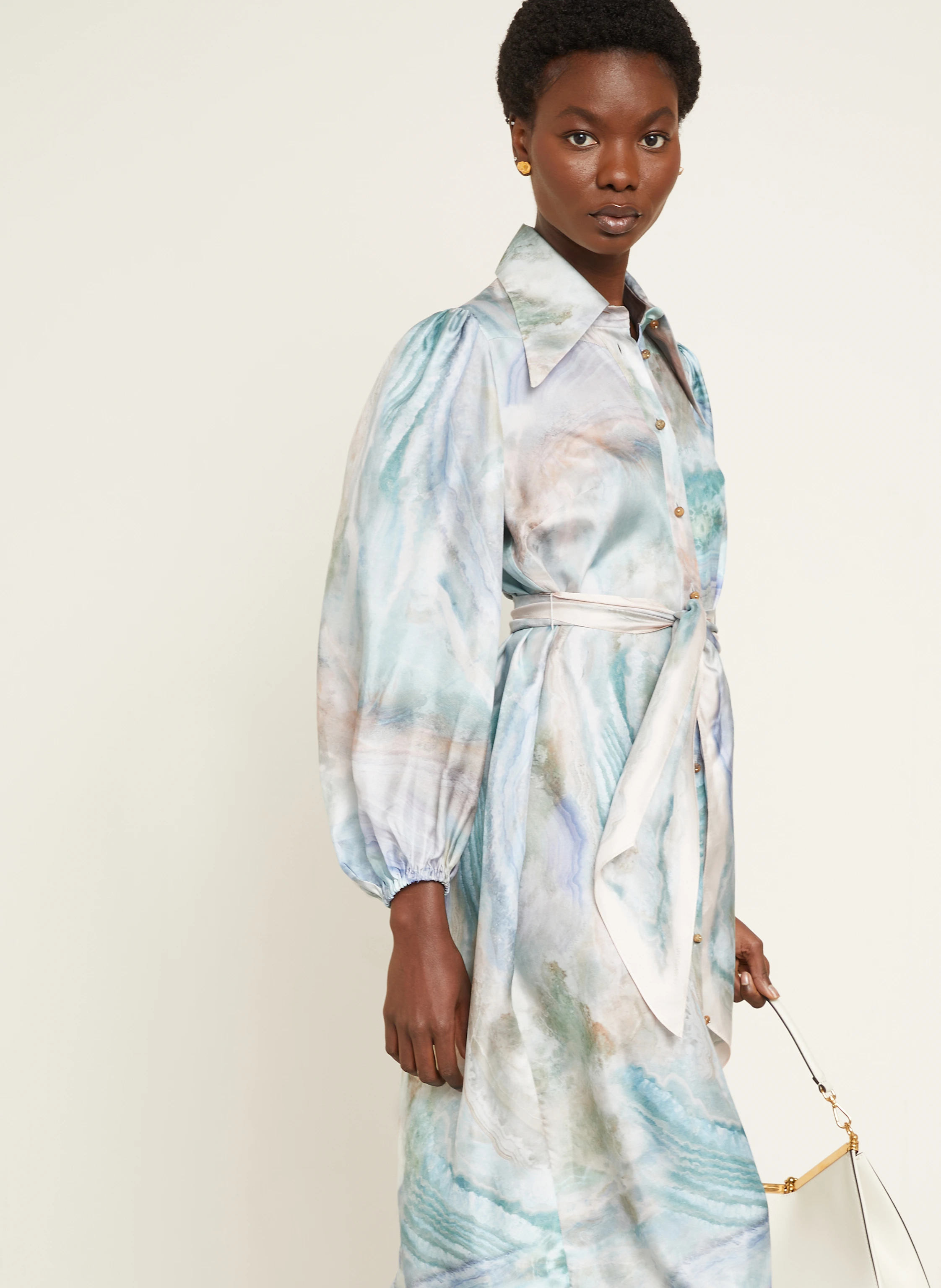 ZIMMERMANN Hemdblusenkleid ILLUMINATE aus Seide