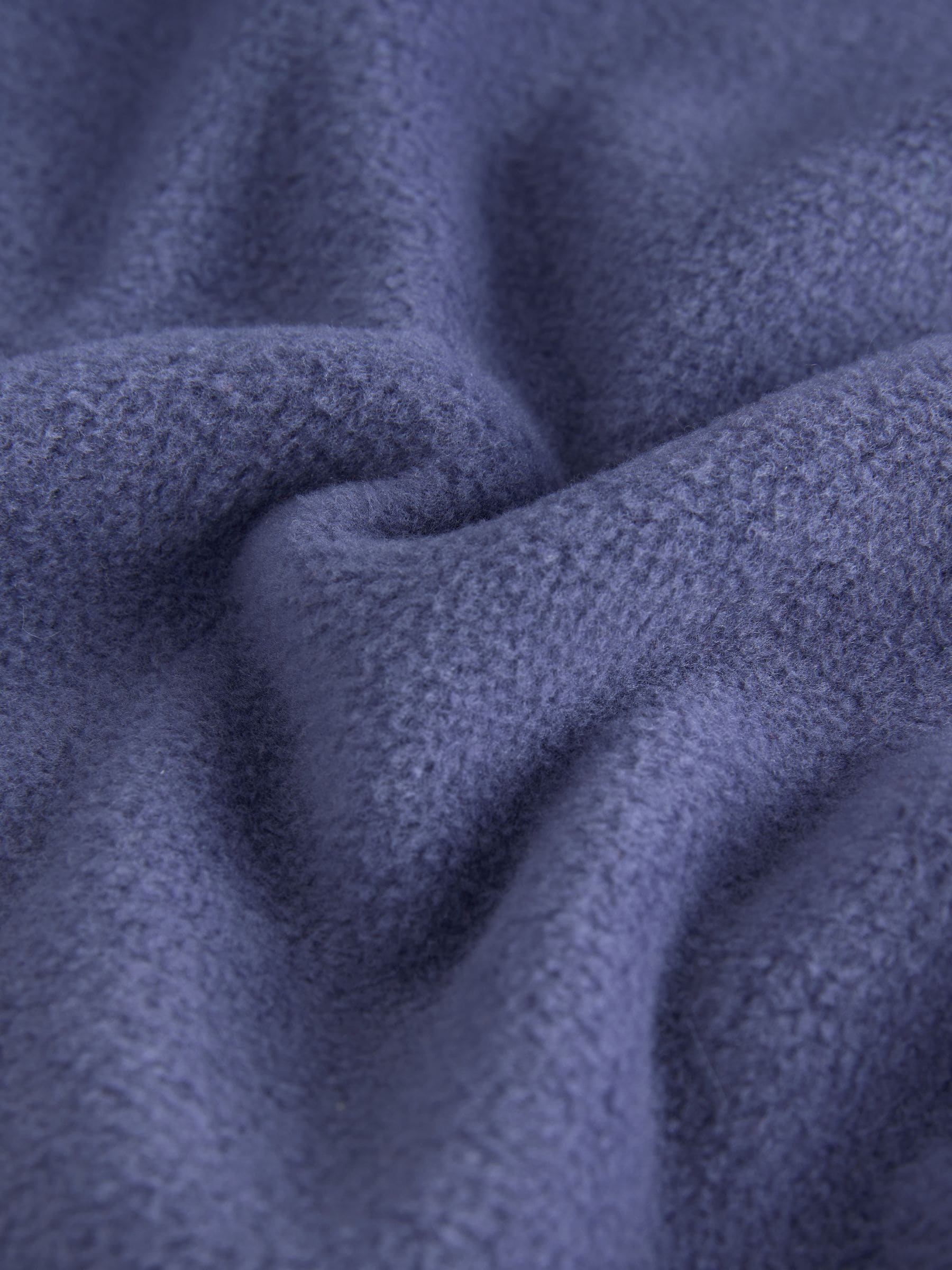 Blauwe Apres - Fleece trui met korte rits