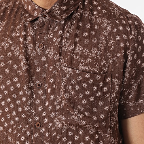 Chemise Manches Courtes Marron