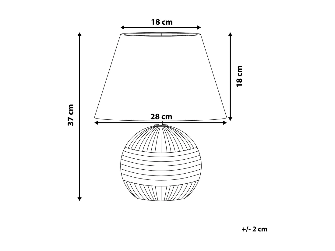 Lampe à poser SADO Porcelaine Marron