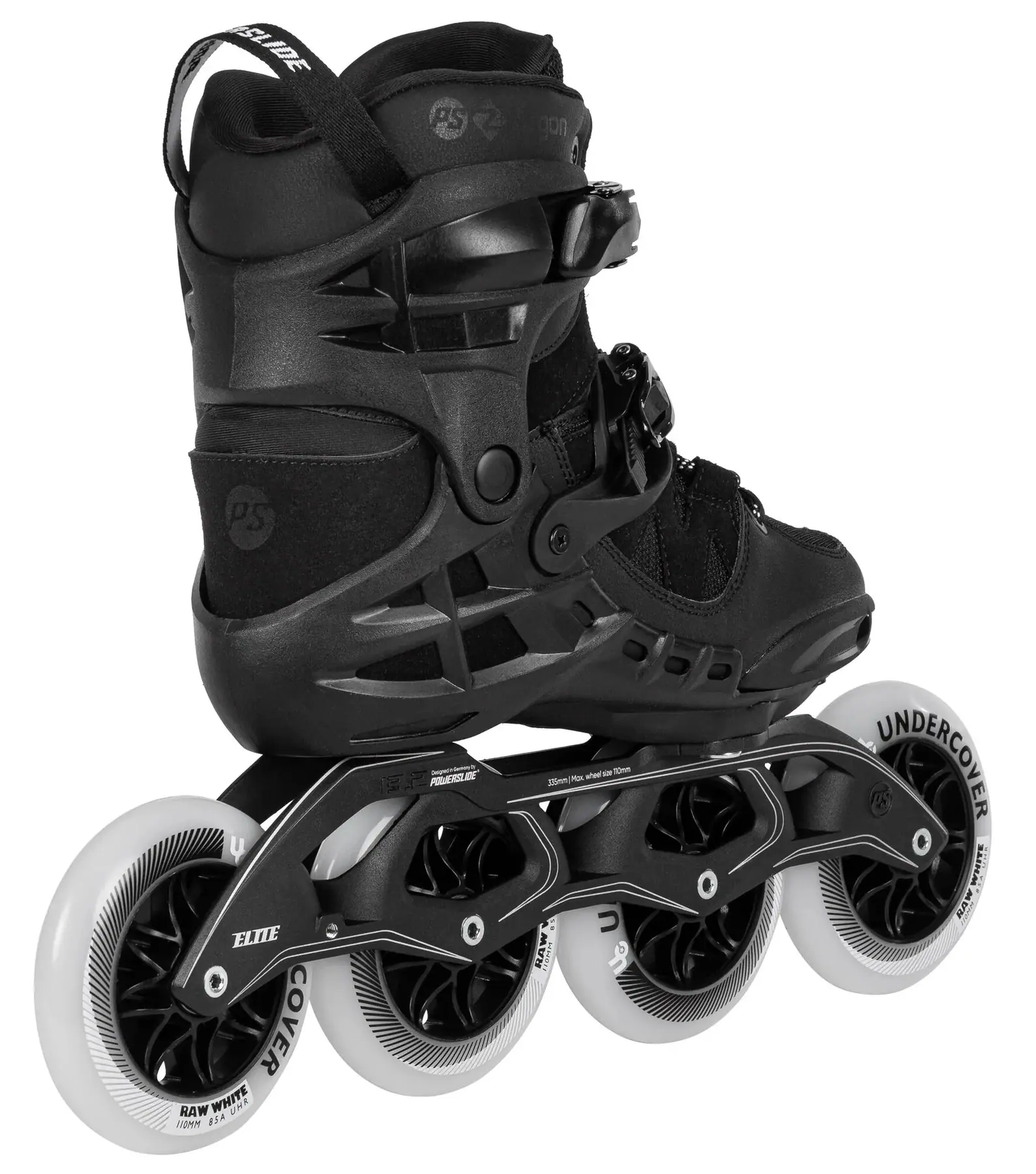 Powerslide Phuzion Argon Road Sort 110 Inliners - Herre Rulleskøjter