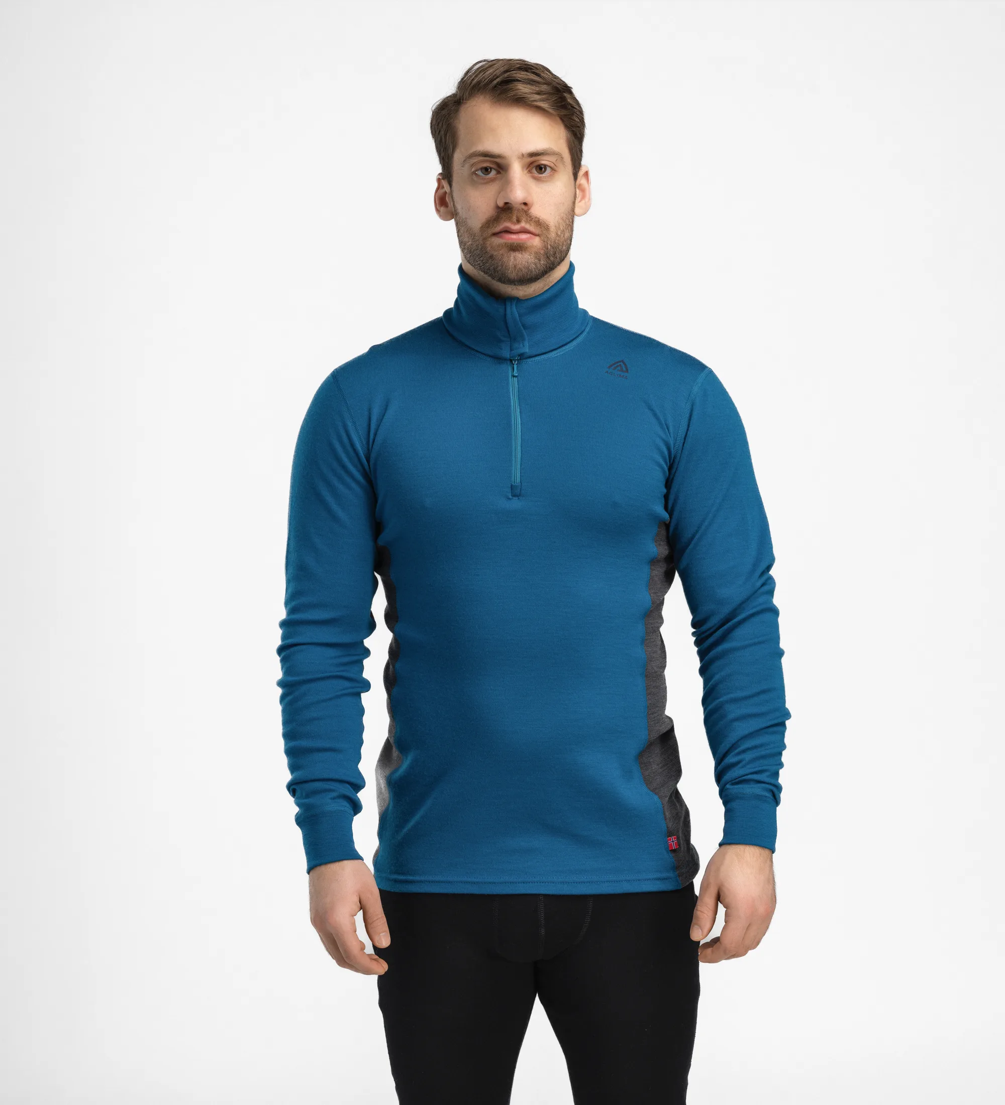 Aclima Men's WarmWool Polo Corsair / Marengo