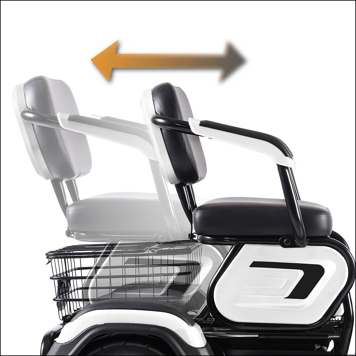 ENEWAY Elektromobil Bari - ETrike - E-Mobil - 3-Rad 6 km/h führerscheinfrei helmfrei weiß