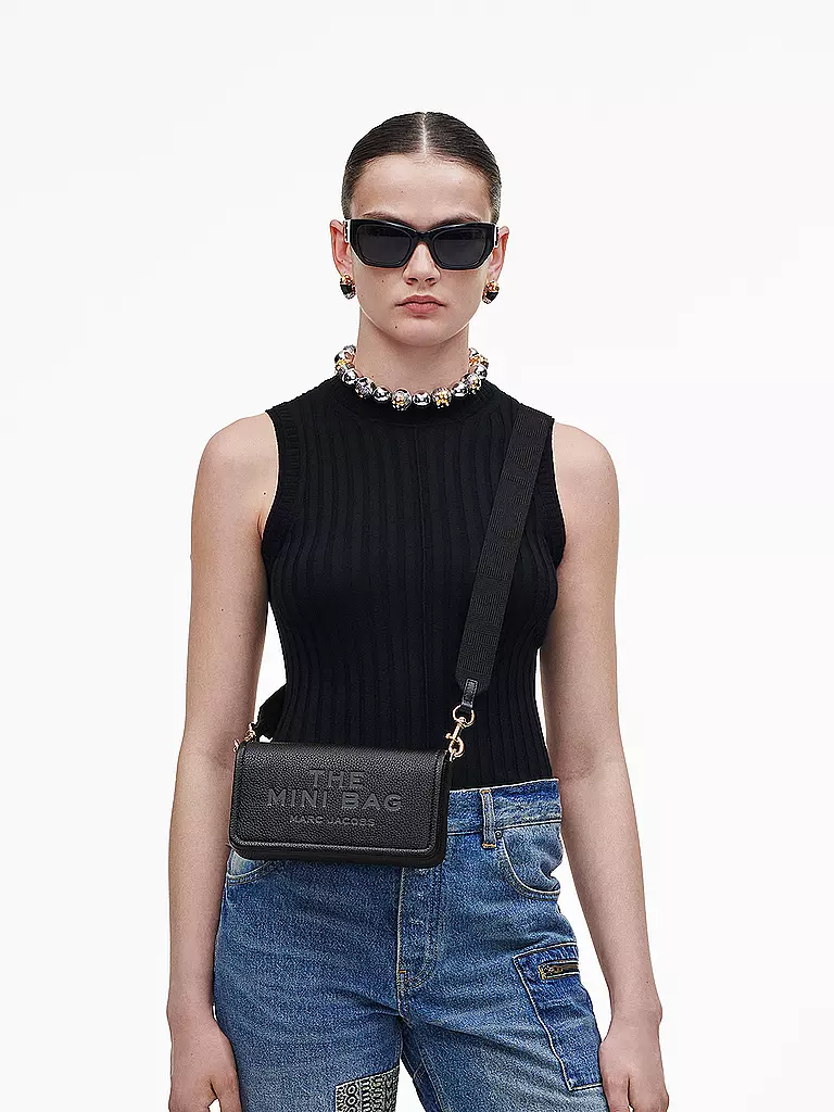 MARC JACOBS Ledertasche - Mini Bag THE MINI MINI BAG schwarz