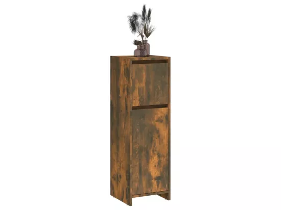 Armoire de bain Chêne fumé 30x30x95 cm Bois d'ingénierie