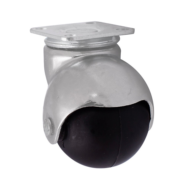 Roulette bille pivotante sans frein ø40 mm, plaque, charge max 40kg