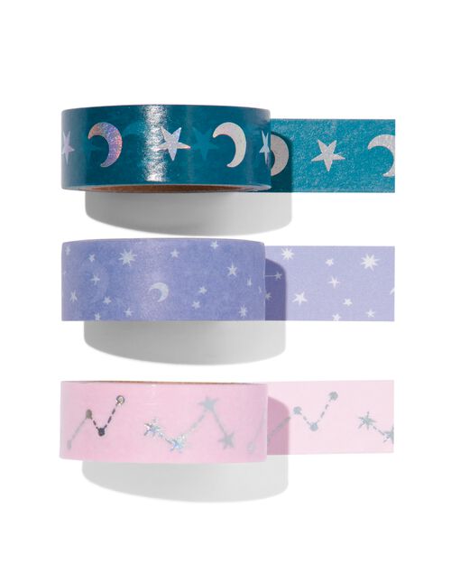 3 rubans adhésifs washi étoiles
