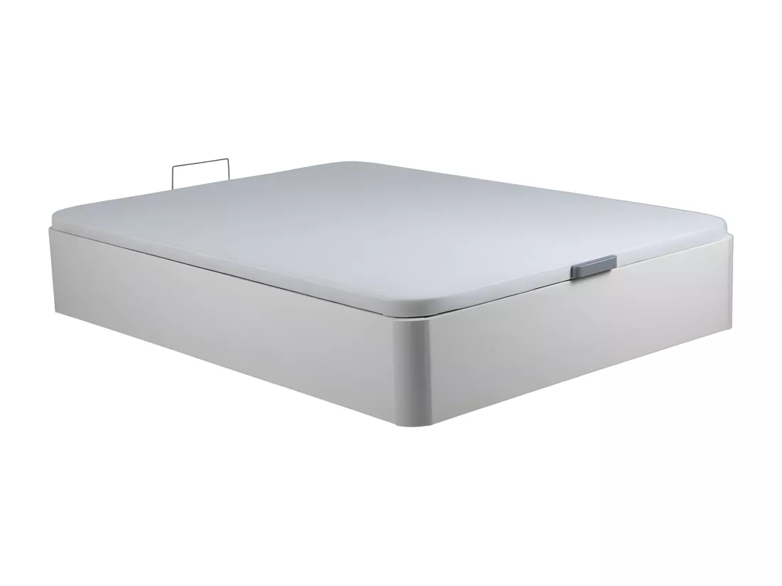 Sommier coffre 160 x 200 cm en simili - Blanc mat - ONIRY de YSMÉE