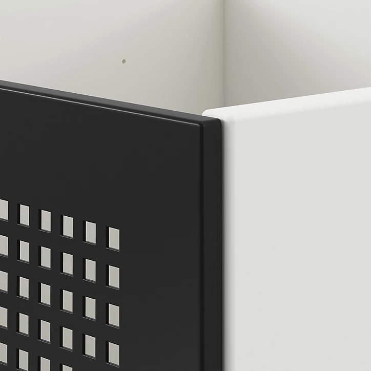 Bloc avec porte en métal pour étagère cube GoodHome Mixxit noir