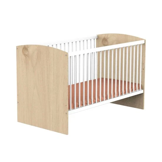 Alice Lit bébé évolutif   Blanc et bois        70 x 140 cm   de               Sauthon Baby's Sweet Home