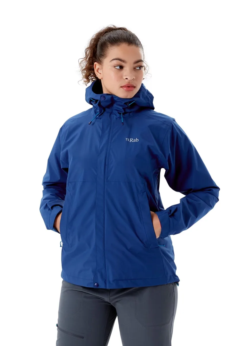 Rab Downpour Eco Jacket Wmns Nightfall Blue