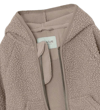 Mini A Ture Fleecejakke - Teddy - MatLiff - Grey Brown
