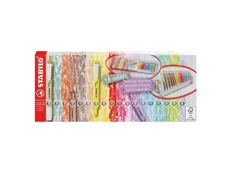 Stabilo Swing Cool Pastel highlighter 18 colors