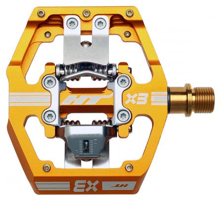Paire de Pédales Automatiques HT Components X3T Orange