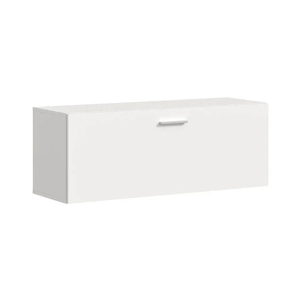 Hioshop Vaga schoenenkast wandgemonteerd 104x39cm 1 klepdeur wit