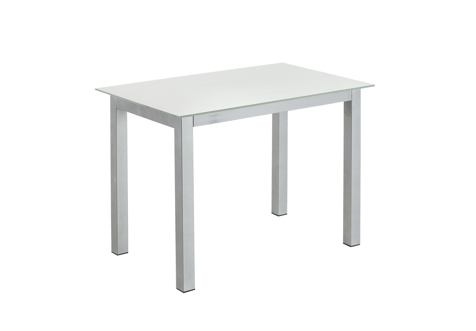 vito Esstisch DASH 130-190 x 80 cm Glasplatte weiß