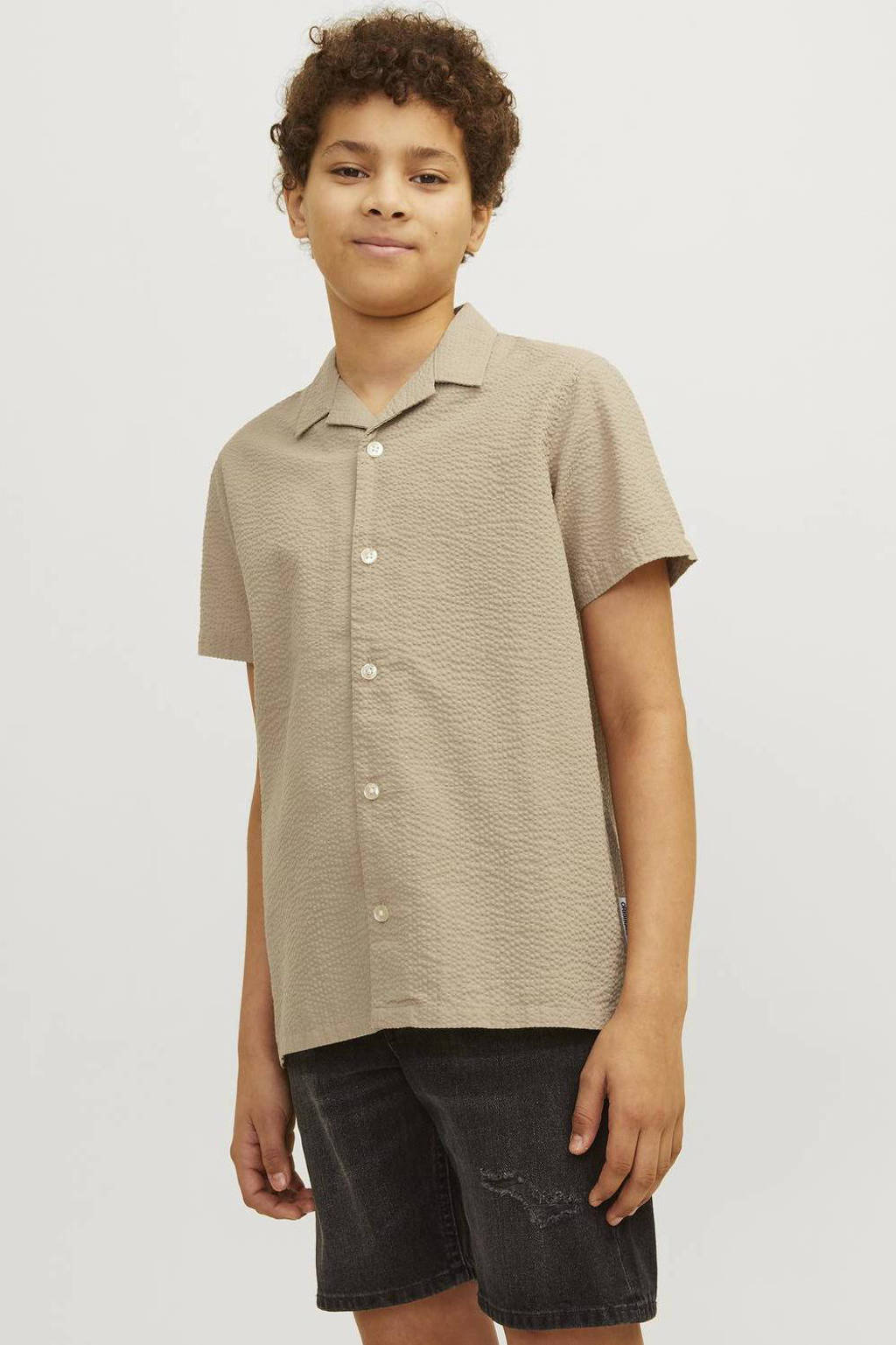 JACK & JONES overhemd JORPALMA beige
