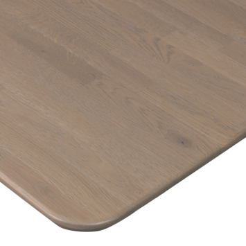 WOOOD tafelblad Tablo afgerond camel 24 mm 200x100 cm