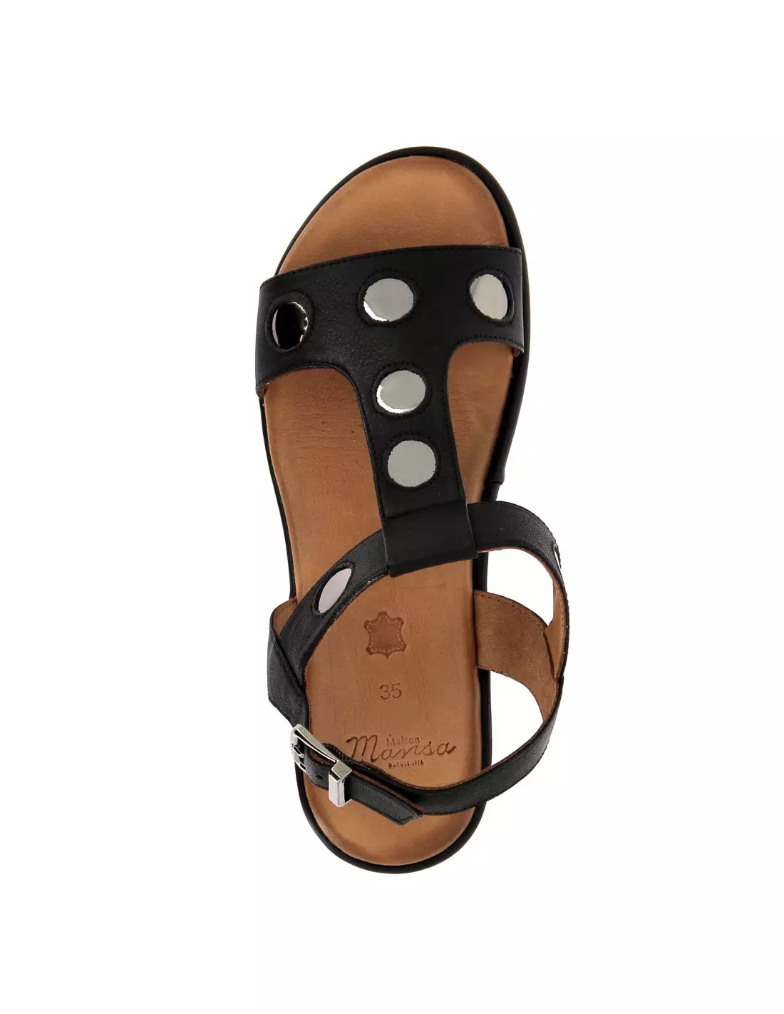 MAISON MANSA FACETTE - Sandales & nu-pieds Noir