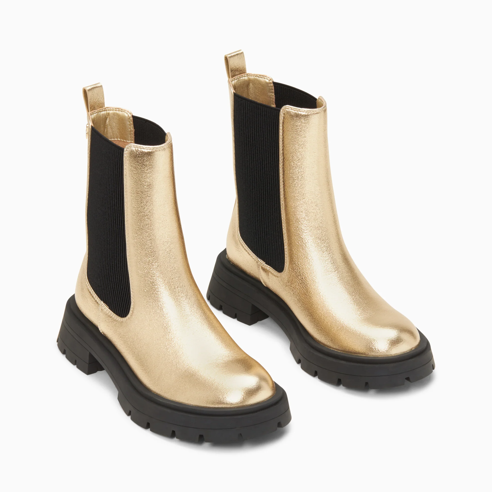 Bottines-Bottines Chelsea Phoebe or à semelle oversize