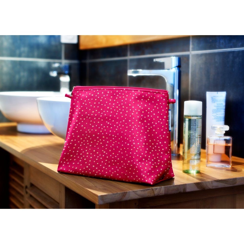 Trousse De Toilette Etoile Or Fuchsia
